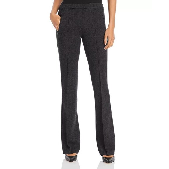 Theory Mid-Rise Demitria Pull On Pants  Womens 4  Charcoal Pattern  Career Work - Picture 1 of 7